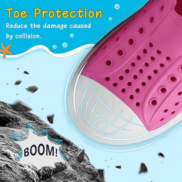 Ziitop Toddler Girls 8-8.5 Pink Slide On Sandal Sneaker Quick Dry Water Shoes