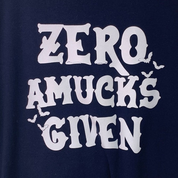 Upcycled Hand Printed XXL Zero Amucks Given Hocus Pocus Short Sleeve Tee Shirt