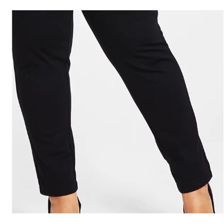 INC Womens Plus Size 24WP Skinny Pull-On Mid Rise Basic Black Ponte Pants