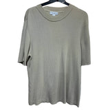 2 Liz Claiborne John Meyer Womens XL 18W Neutrals Short Sleeve Knit Sweater Lot