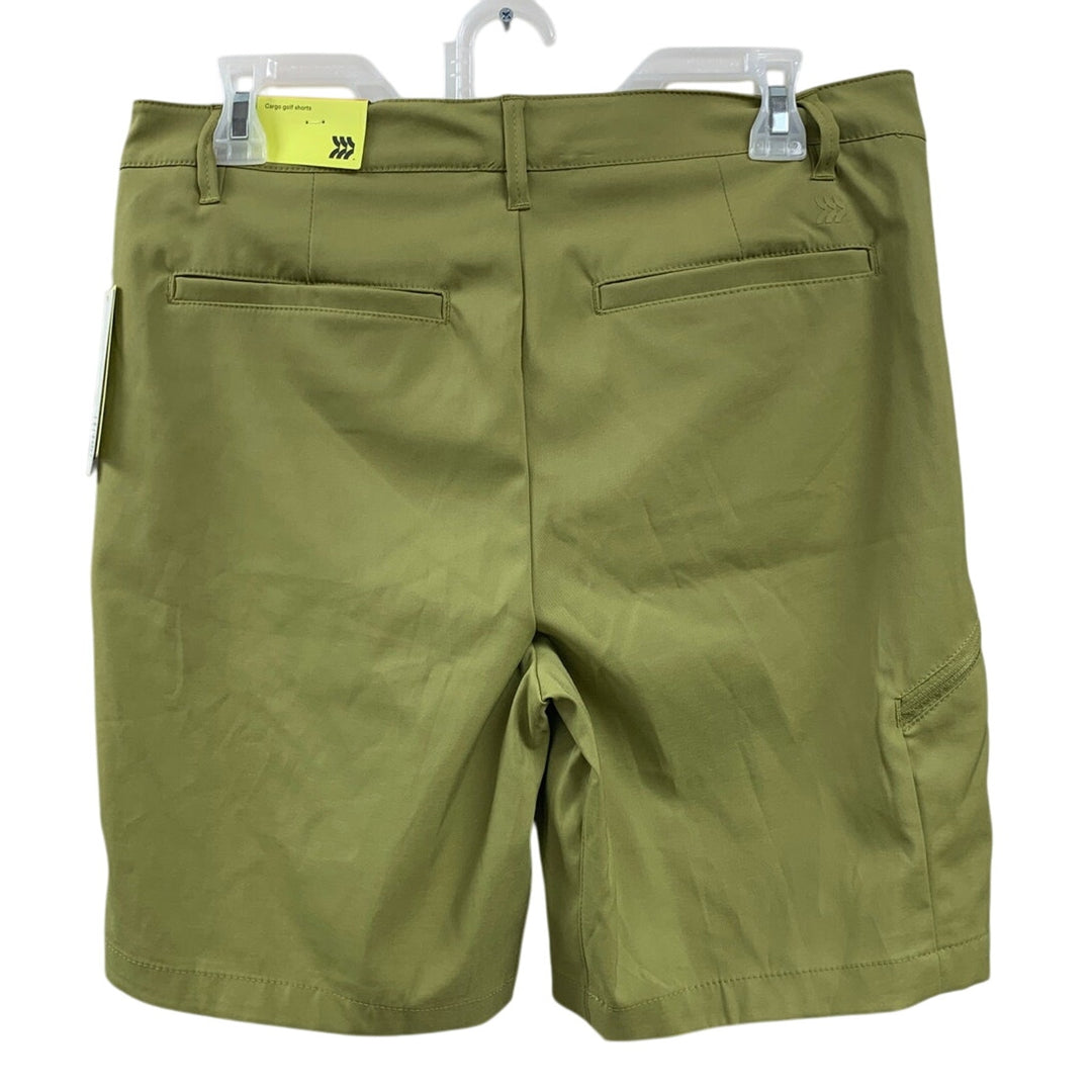 New All In Motion Mens Size 40 Chartreuse Green UPF 50+ Cargo Golf Shorts