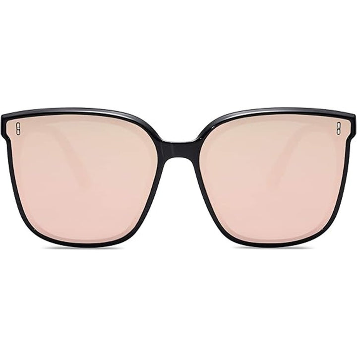 New Sojos Womens Pink Black Oversized Vintage Style UV Protection Sunglasses