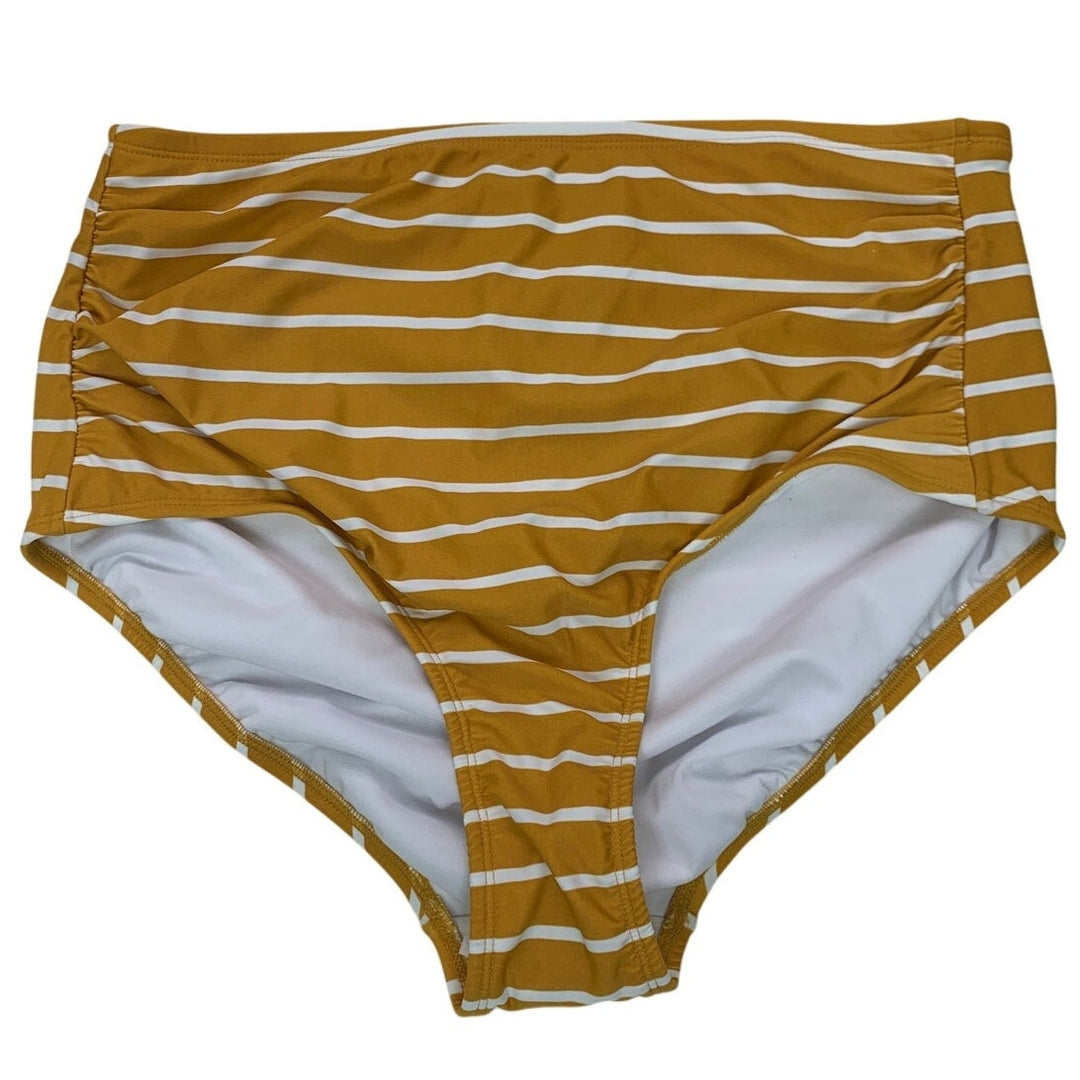 New Kona Sol Womens X (14/16) High Waist Full Seat Coverage Bikini Bottoms ONLY
