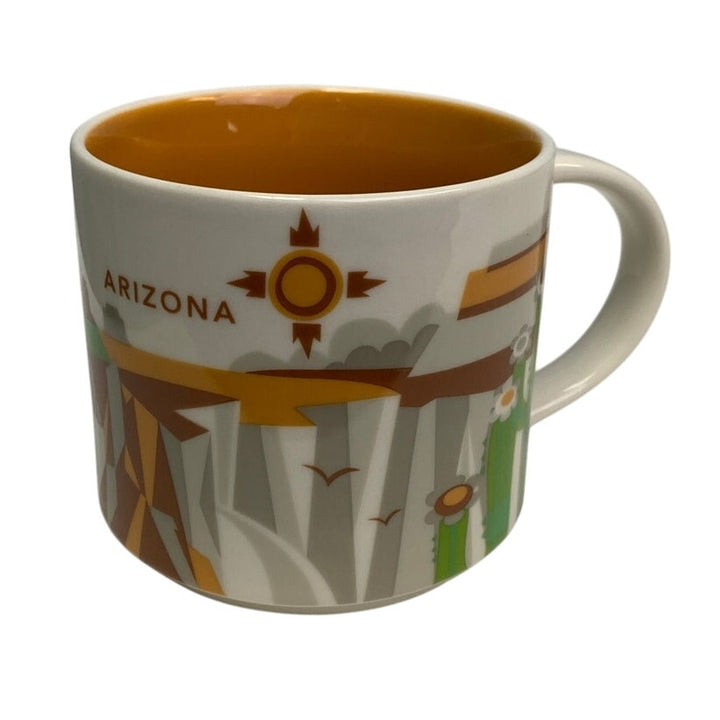 2015 New Starbucks You Are Here Collection Arizona 14oz Ceramic Coffee Mug Cup