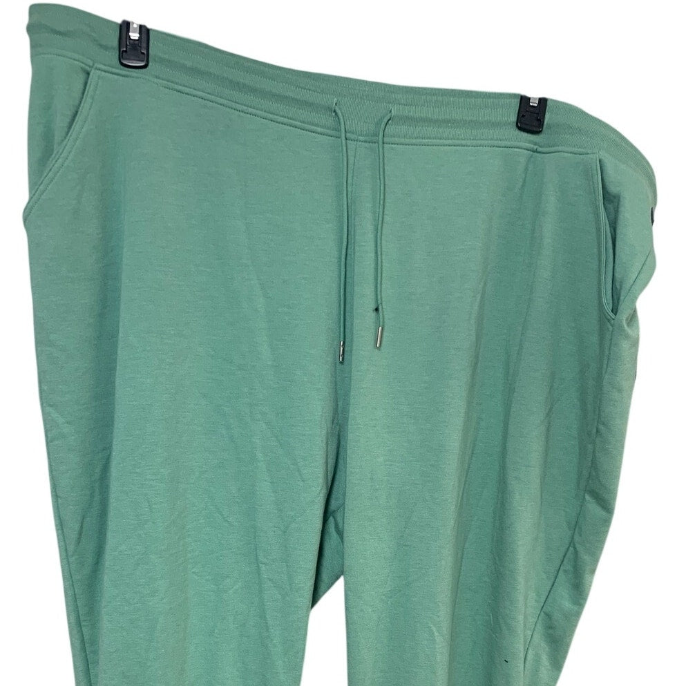 New Eddie Bauer Womens 3XL Plus Green Cozy Camp Metal End Drawstring Sweatpants