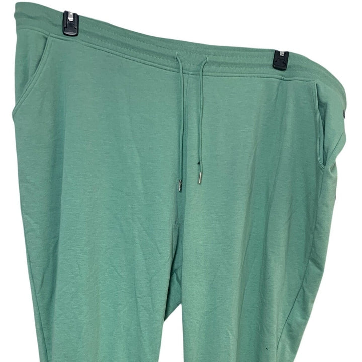 New Eddie Bauer Womens 3XL Plus Green Cozy Camp Metal End Drawstring Sweatpants