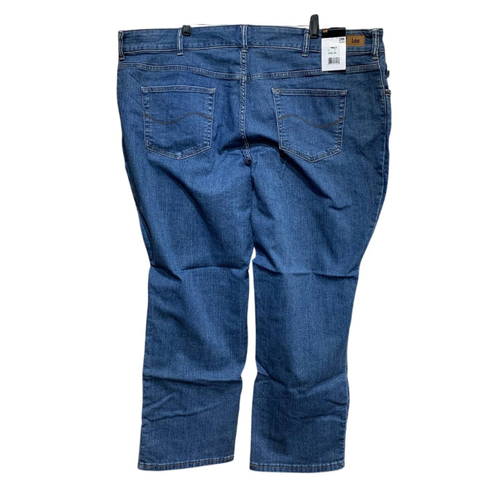 New Lee Womens 24WP Petite Cotton Blend Relaxed Fit Straight Leg Mid Rise Jeans