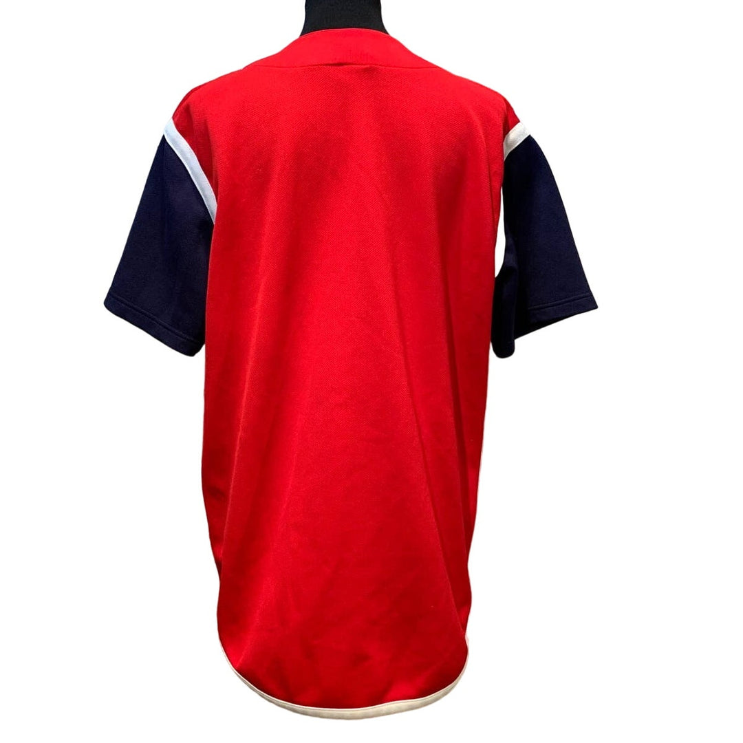 True Fan Mens Medium St Louis Cardinals Baseball button down jersey shirt
