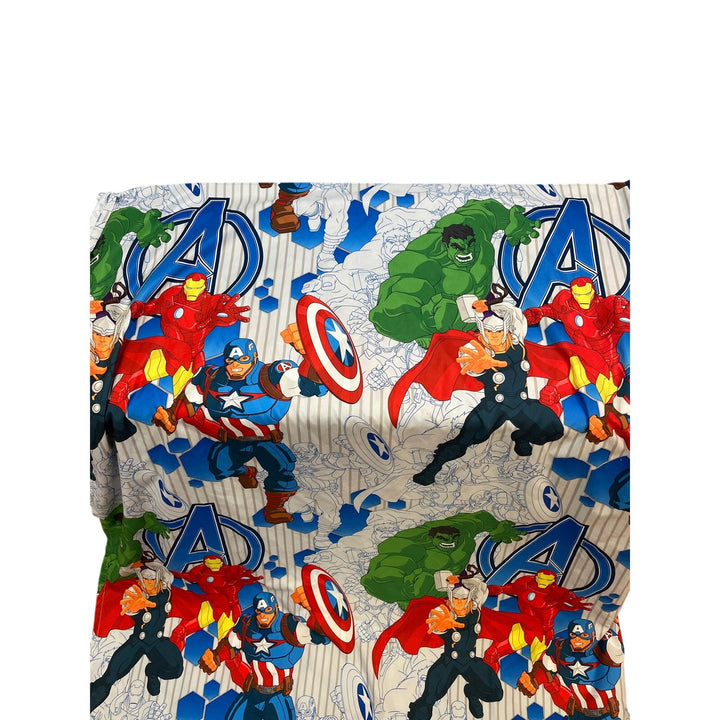 Marvel Avengers 100% Polyester Hulk Capt America Flash Thor Full Flat Bed Sheet