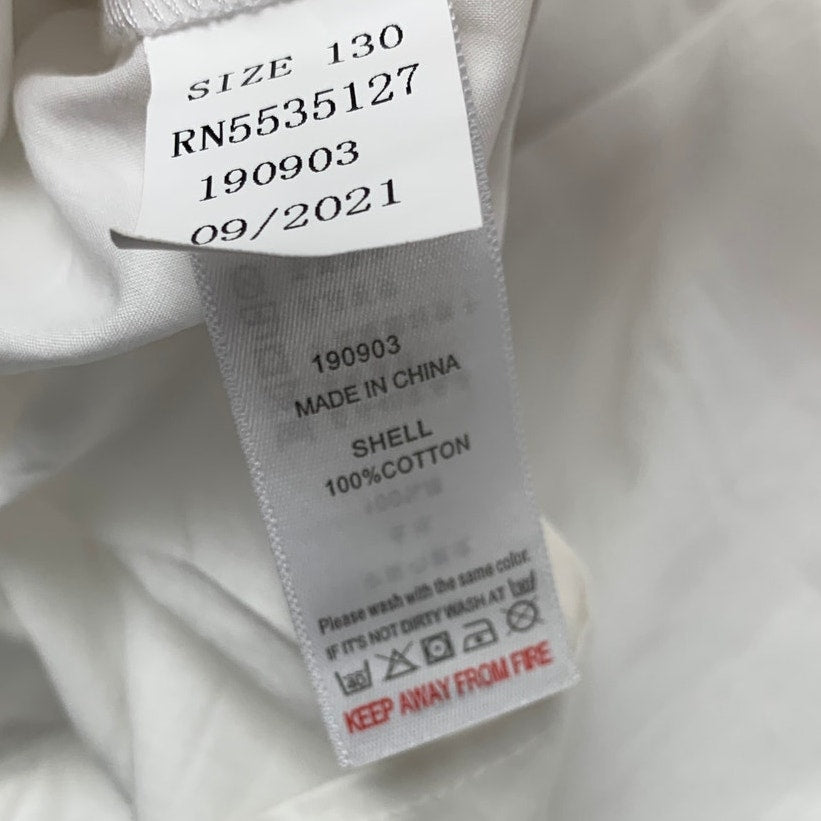 Solocote Girls Size 7/8Y Ruffled Collar Button Up Frilly Preppy White Shirt