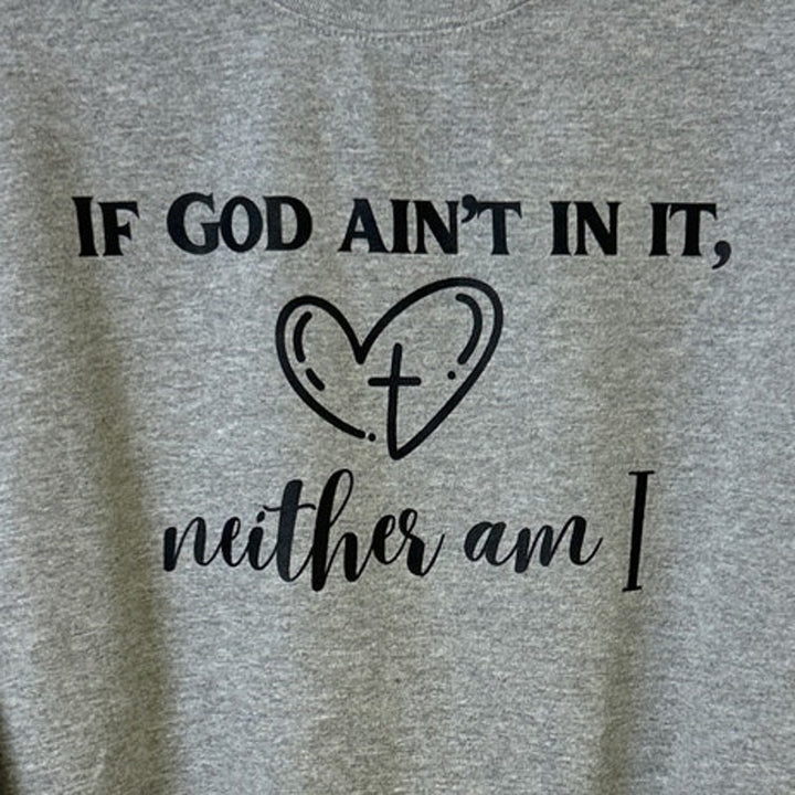 Upcycled Hand Printed Womens Medium If God Ain&