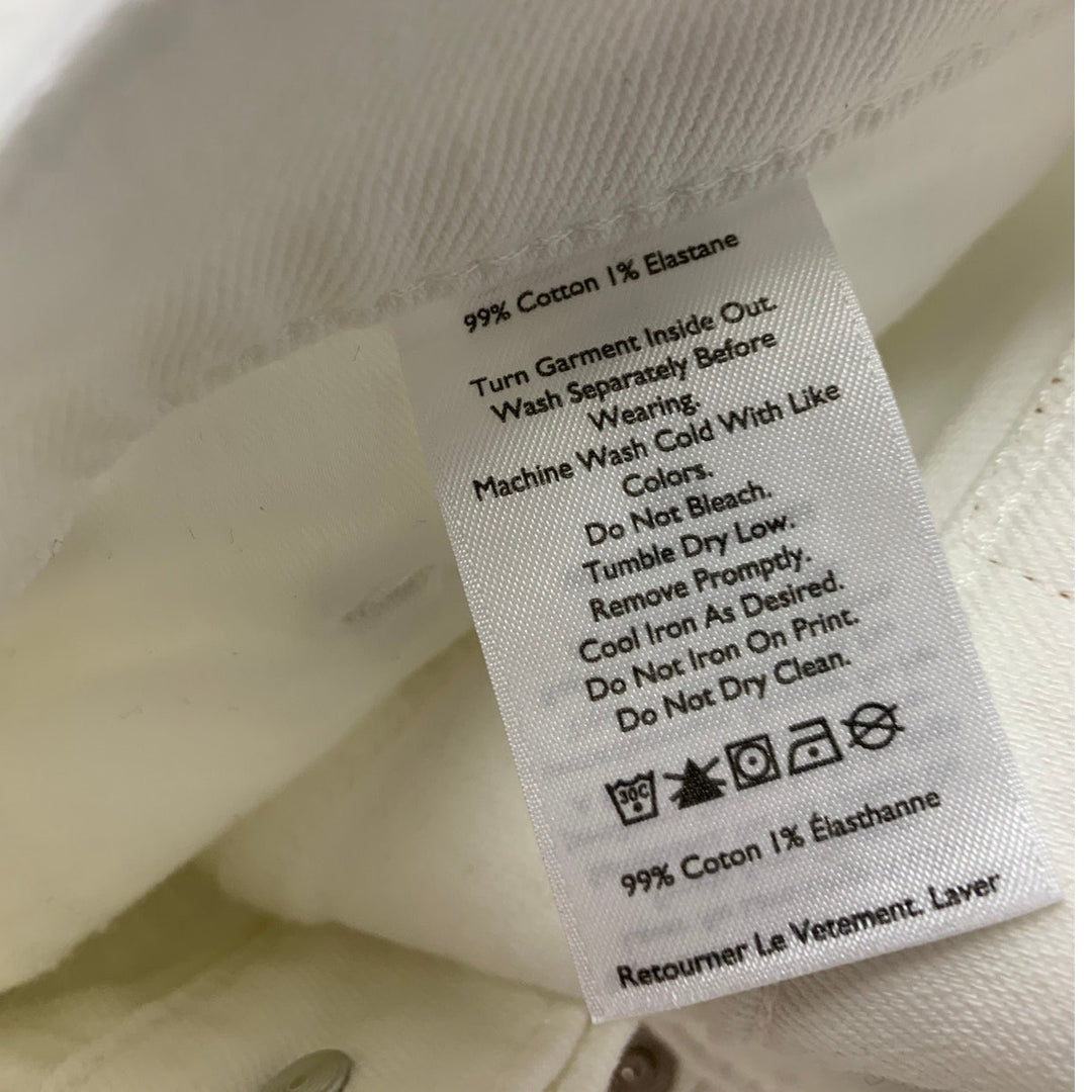 New Eddie Bauer Womens 14 White Authentic Voyager Everyday Crop High Rise Jeans