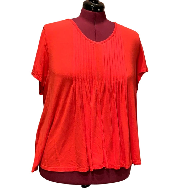 2 American Rag Ava &amp; Viv Womens 3X Cotton Rayon Blend 3/4 &amp; Short Sleeve Tops