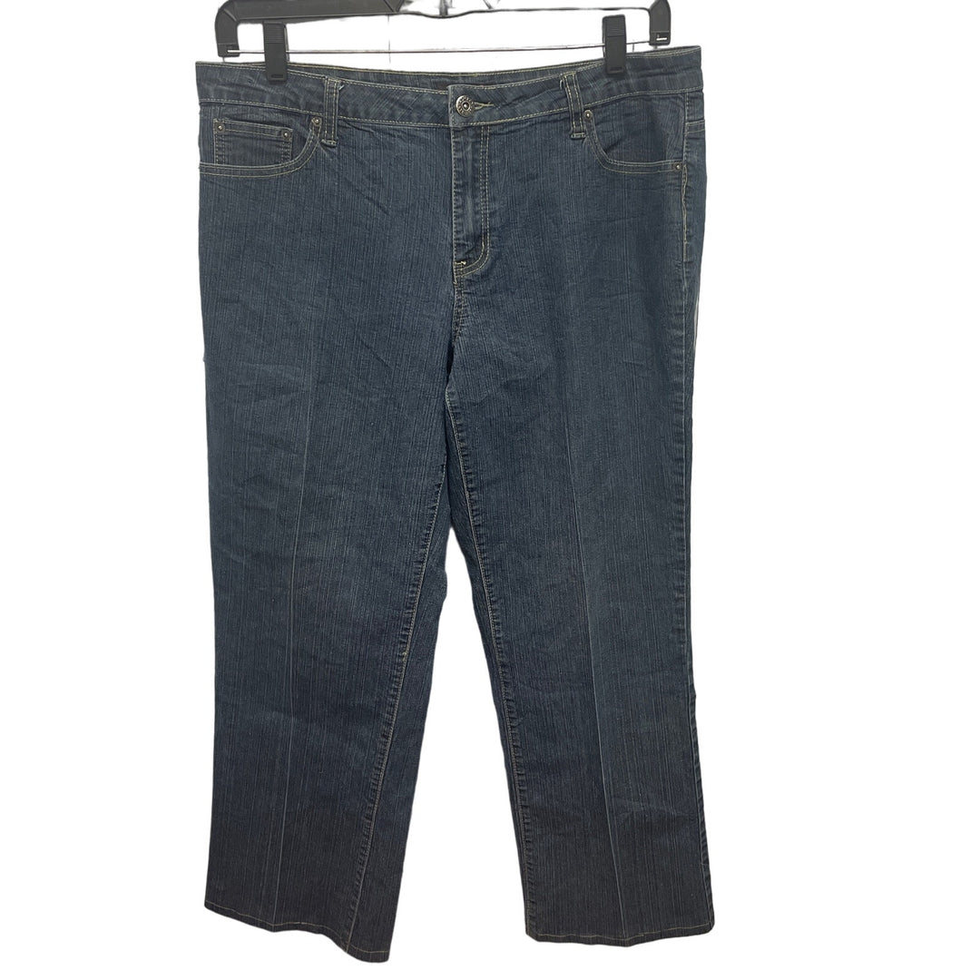 Ashley Stewart Womens Size 16 Average Stretch Cotton Denim Blue Jeans