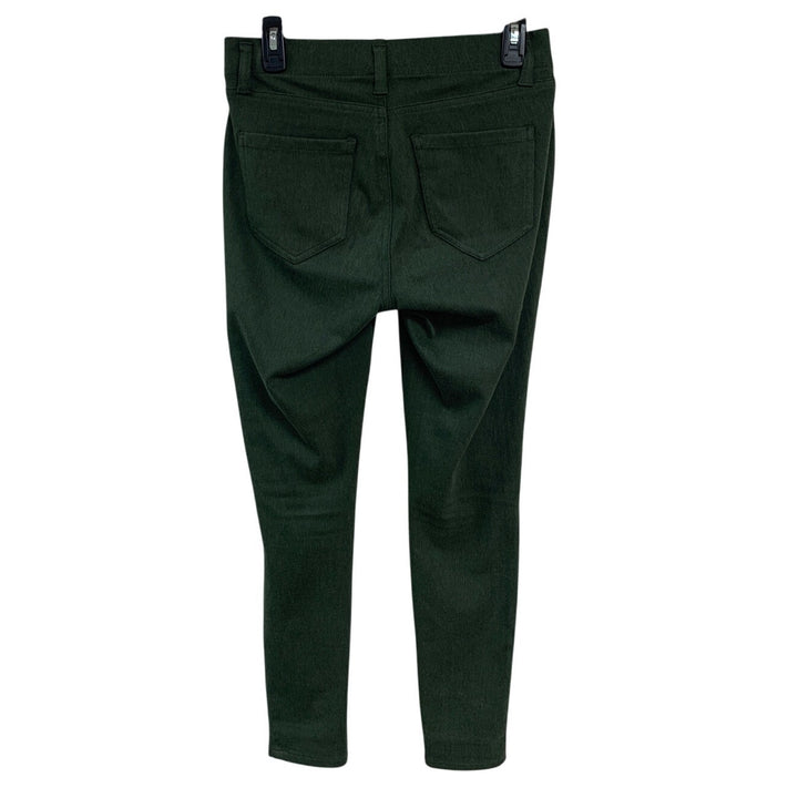 Amazon Essentials Womens Small Regular Green Cotton Blend Flat Front Pants