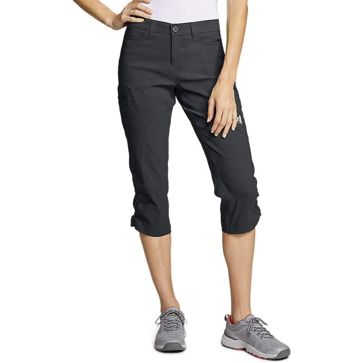 New Eddie Bauer Womens 22W Smoke Gray Mid Rise First Ascent Guide Capri Pants
