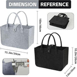 New 2-Pack YueNepenth Black Gray Soft Fabric Reusable 20LShopping Tote Bags