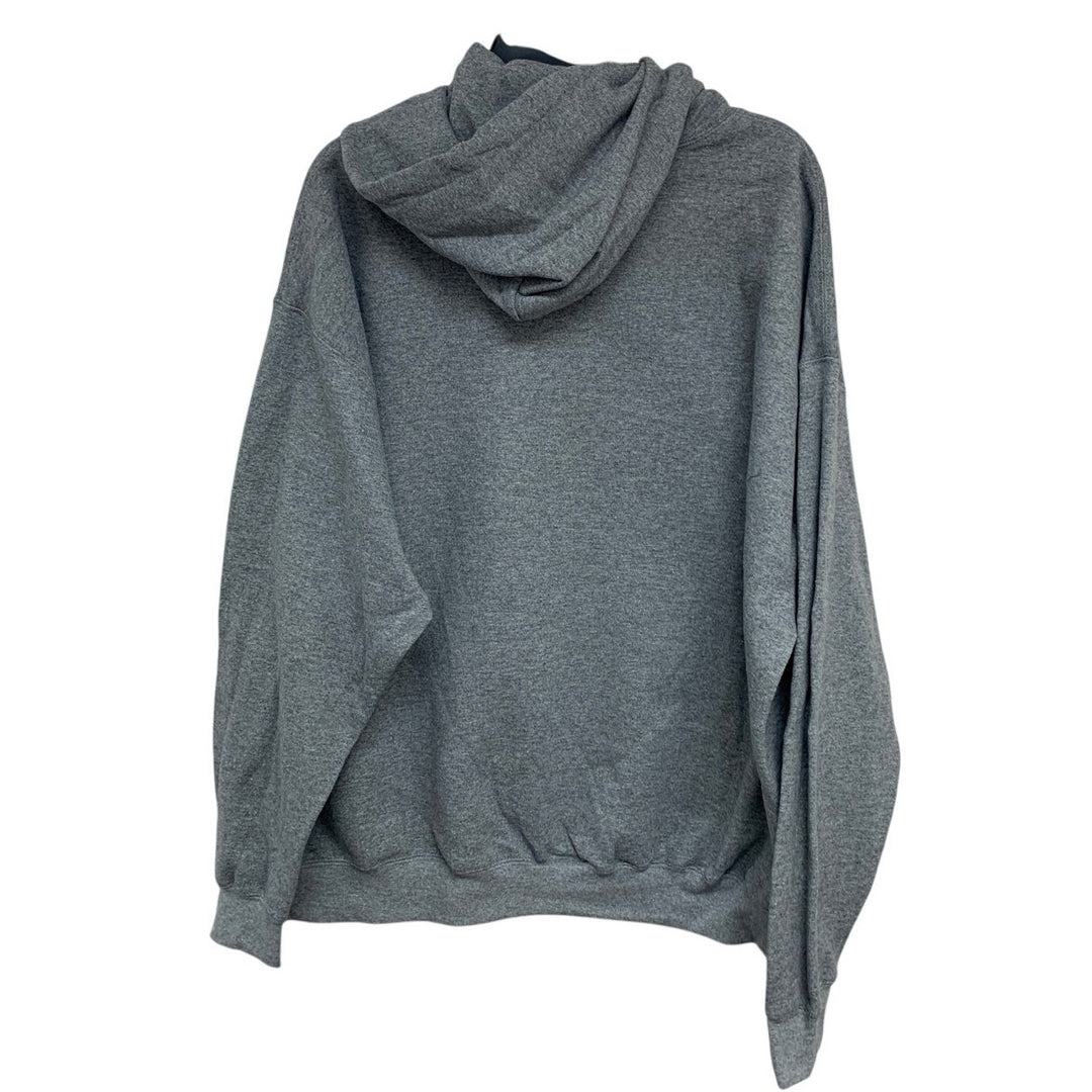 New Hand Printed Womens XL Heathered Merry Christmas Pullover Hoodie Sweatshirt