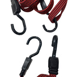 Pair of Red Woven 80" Long Strap Double Hook End Strapping Cords VG Condition