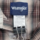 Wrangler Mens Large PolyCotton Long Sleeve Plaid Pearl Snap Up Western Shirt