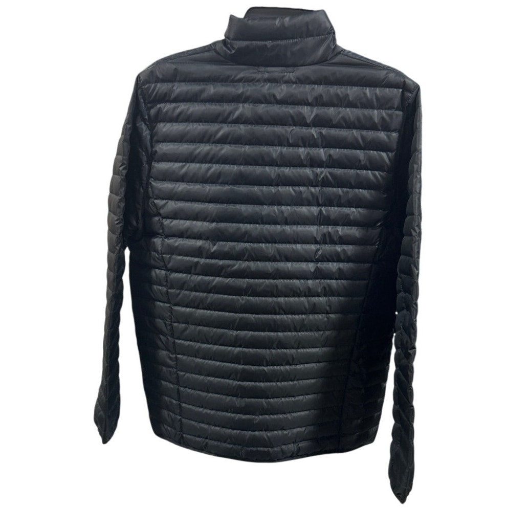 New Eddie Bauer Mens Small Black Microlight 650FP Down Zip Up Puffer Jacket