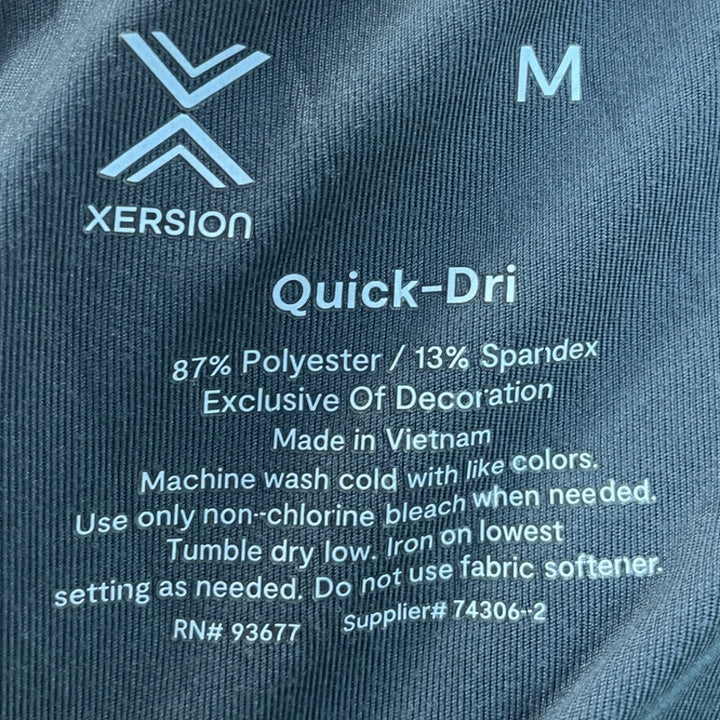 Xersion Womens Medium Quick-Dri Fuull Zip Long Sleeve Athletic Jacket w Pockets