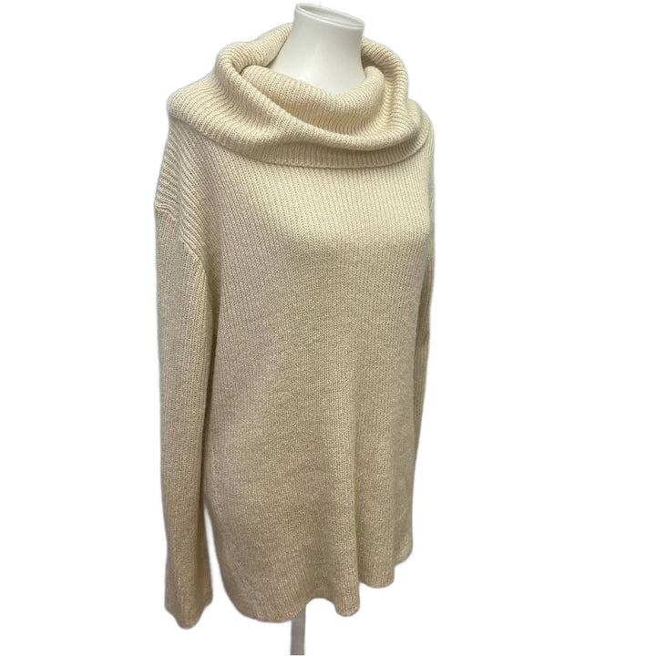 Becool Womens Large 100% Acrylic Long Sleeve Cowl Neck Long Knit Sweater