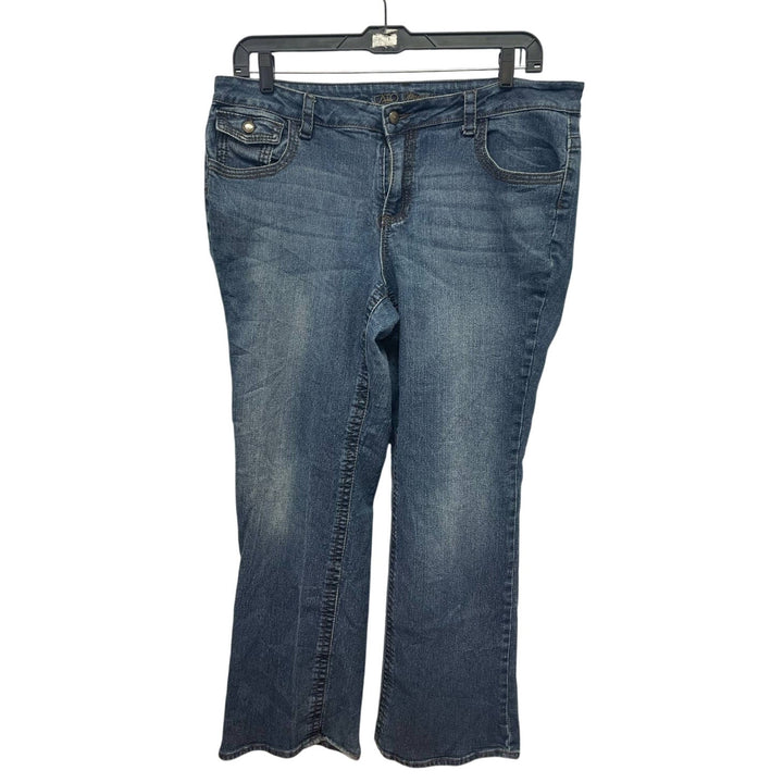 Cato Premium Womens Size 12 Stretch Cotton Straight Leg Denim Blue Jeans