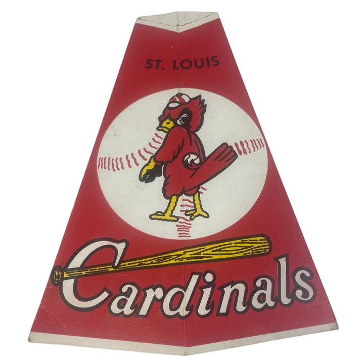 Vintage 1960s St Louis Baseball Cardinals Flattened Cardboard Megaphone
