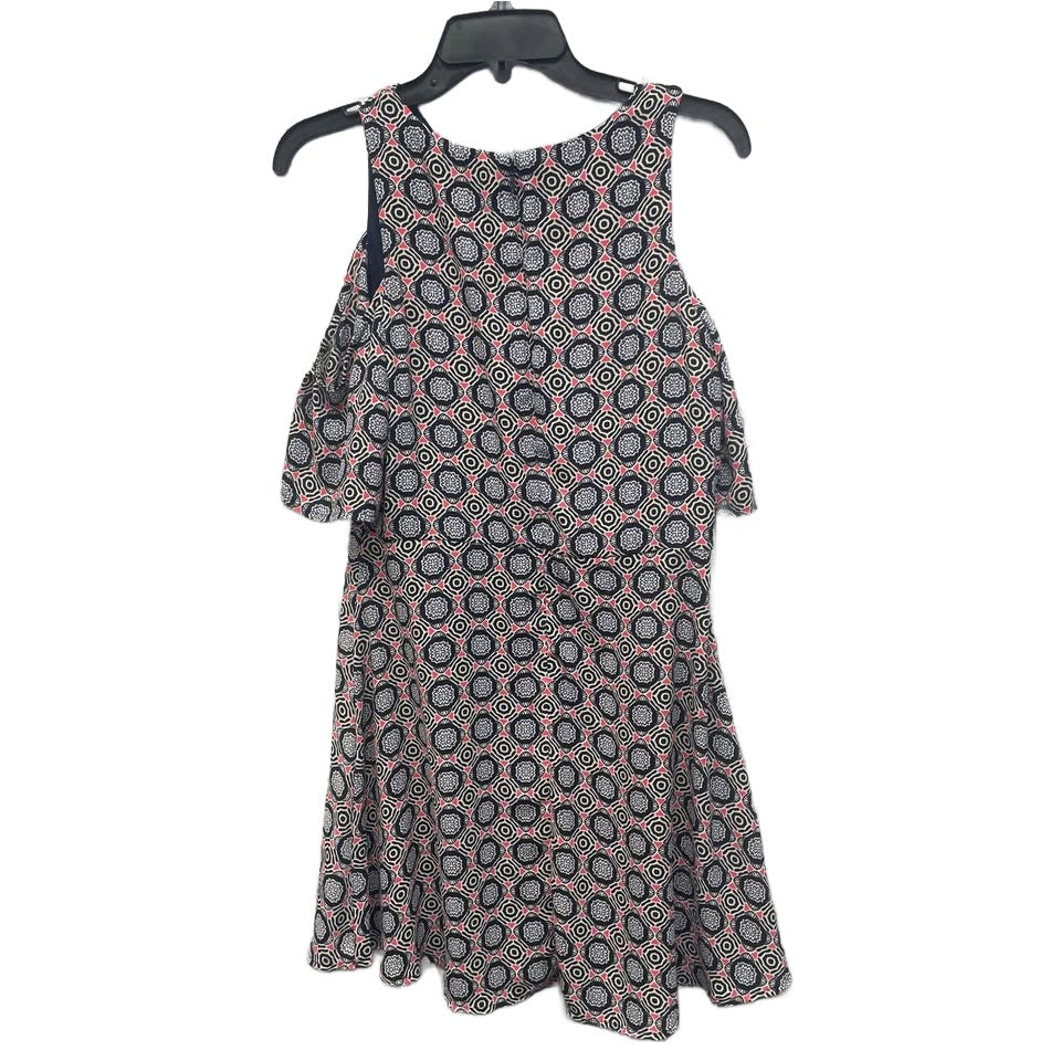 Banana Republic Womens 8P Polyester Geometric Floral Circle Cold Shoulder Dress