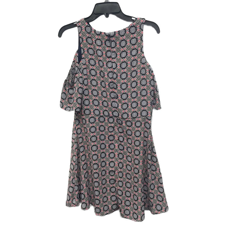 Banana Republic Womens 8P Polyester Geometric Floral Circle Cold Shoulder Dress