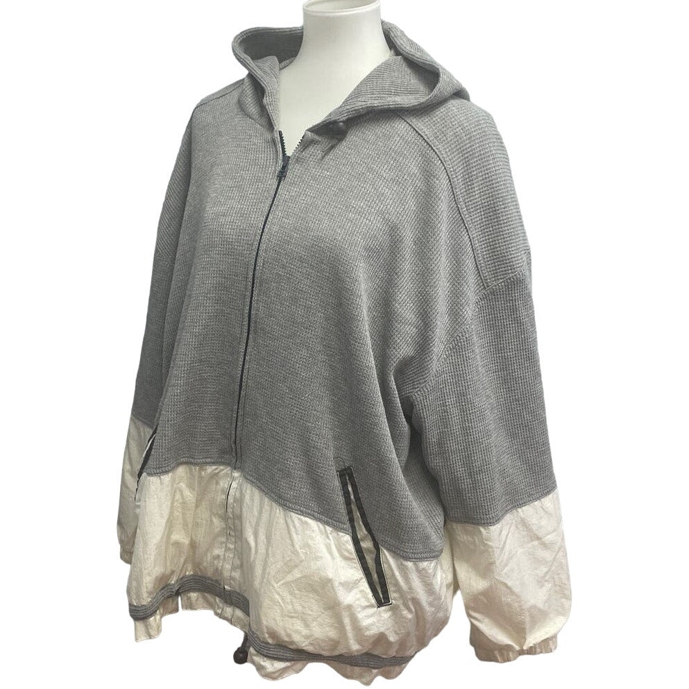 Vintage 1990s Kaotic Womens XL Full Zip Waffled Nylon Blend Hooded Track Jacket