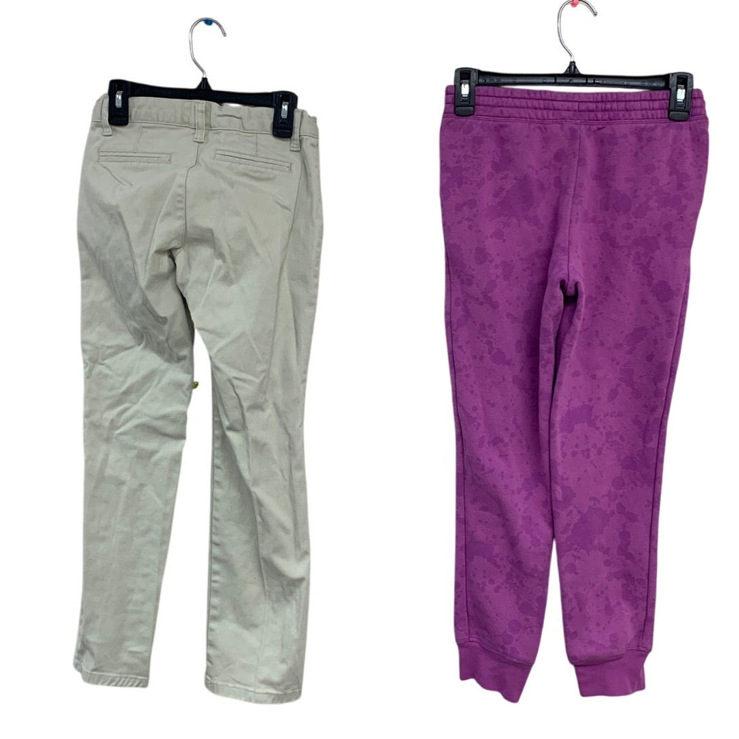 2 Cat &amp; Jack DSG Girls Medium (10/12) Sweatpants Joggers Straight Uniform Pants