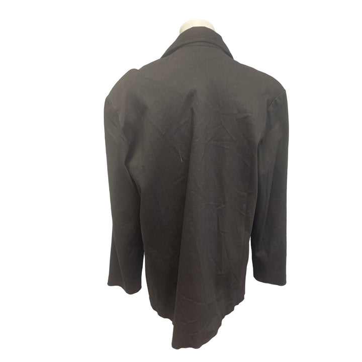 Merona Womens Large Cotton Blend Lined Button Up Padded Shoulder Jacket