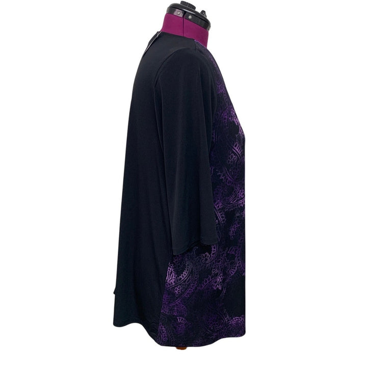 NWT New Catherines Womens Plus Size 1X Any Wear Washable Long Tunic Top