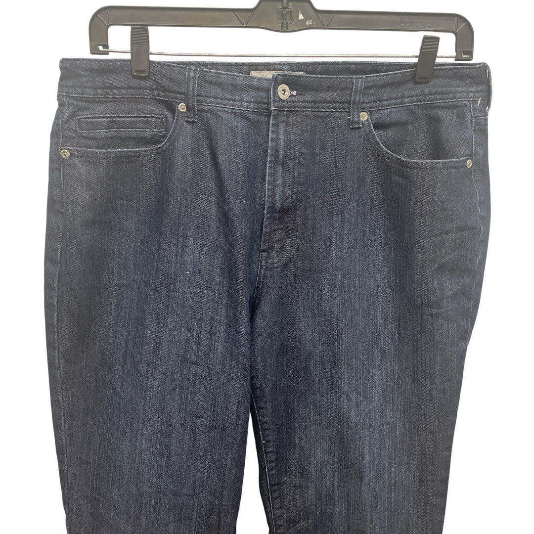 Chicos Platinum Size 3 16 Regular Alannis RG Stretch Cotton Denim Blue Jeans