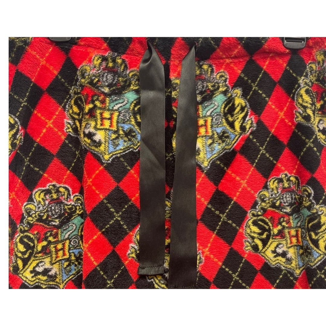 Harry Potter Womens Small Argyle Houses Crest Shield Soft Fleece Pajama Pants