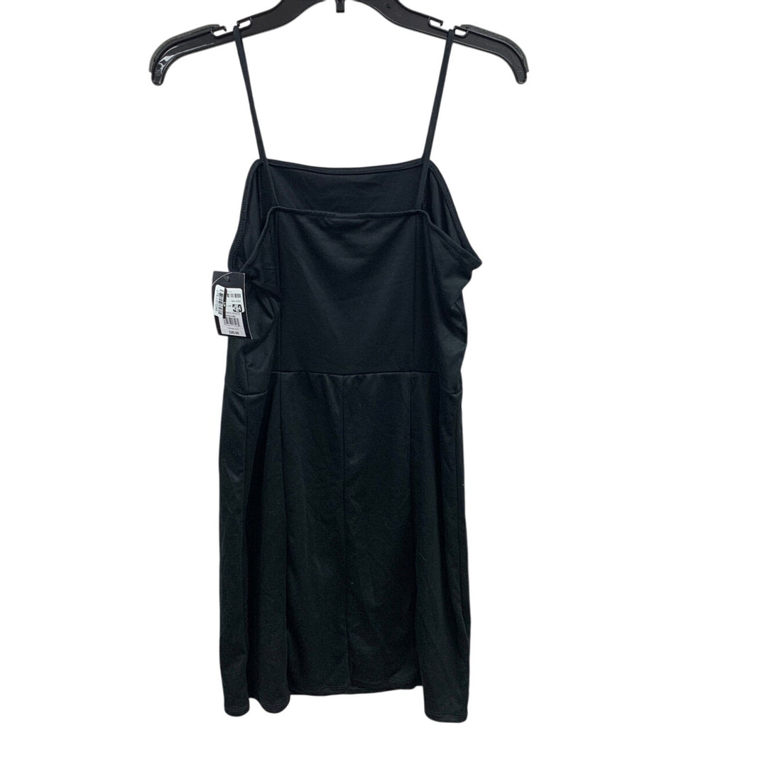 New Art Class Girls Medium (8) Black Spaghetti Strap Splandex Midi Dress