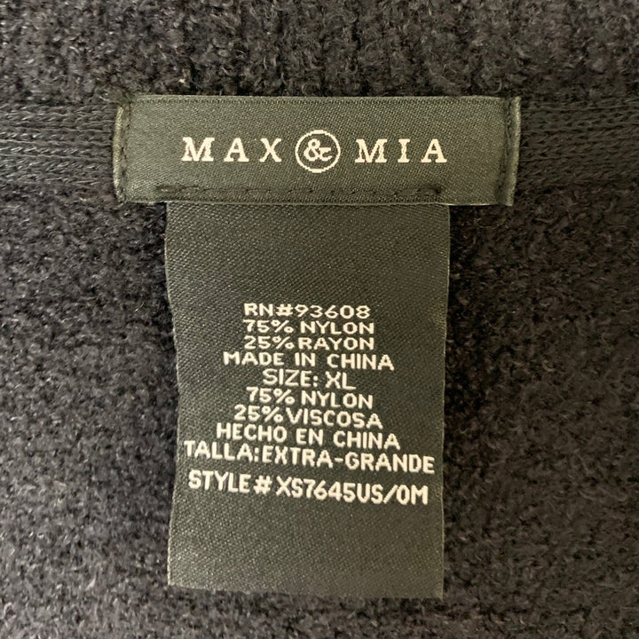 Max and Mia Womens XL Black Soft Long Sleeve Open Front Cardigan Sweater