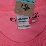 Hand Printed Upcycled Womens 2XL Praying Mama Short Sleeve Crew Neck Tee Shirt