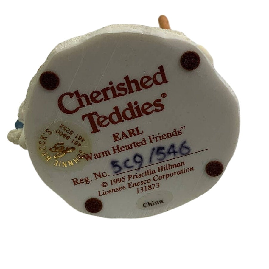 Vintage 1995 Cherished Teddies Earl 131873 Warm Hearted Friends Winter Bear