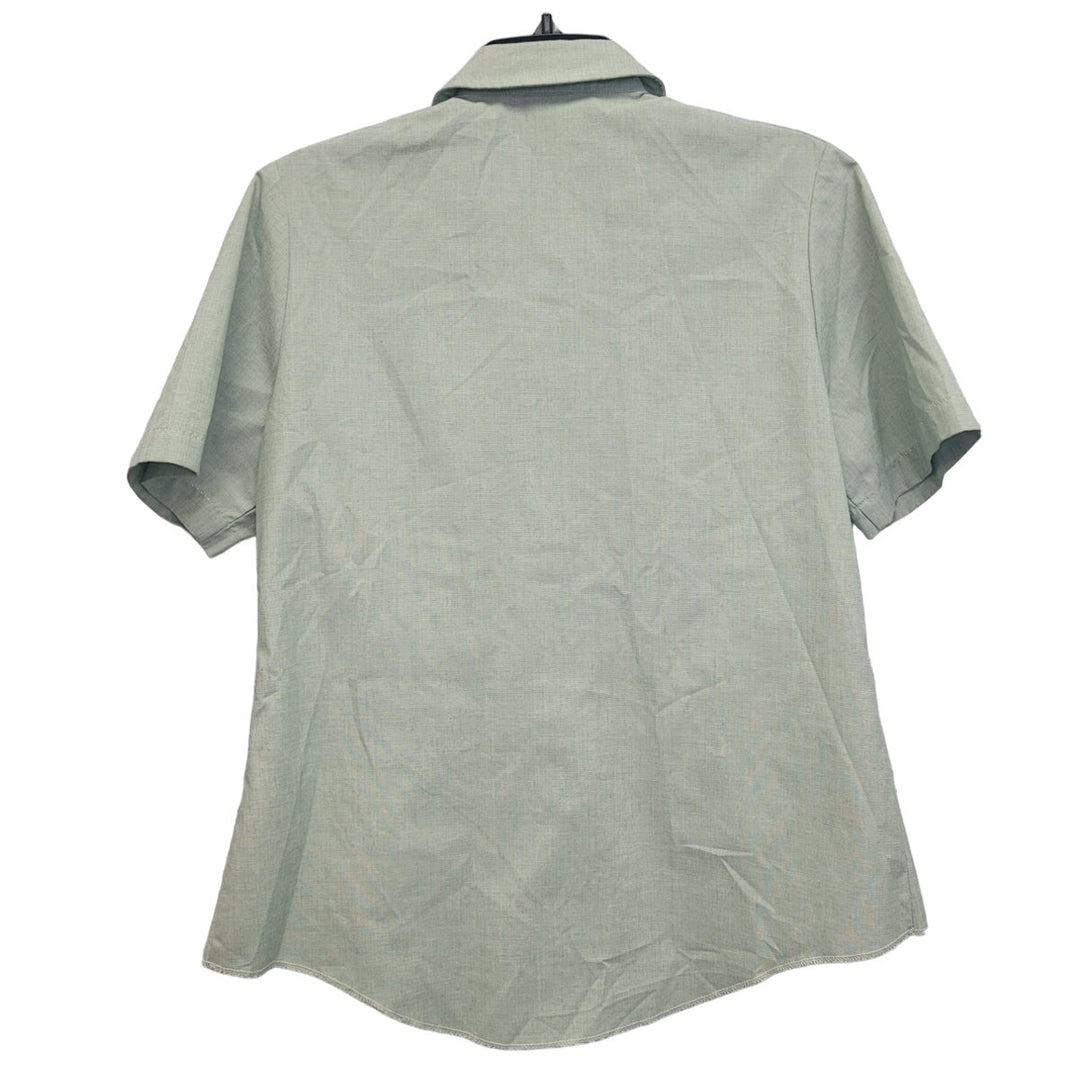 DSCP Womens Size 12 Regular PolyCotton Short Sleeve Button Up Tuck In Shirt