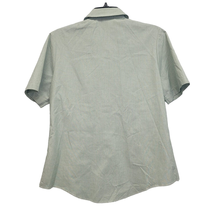DSCP Womens Size 12 Regular PolyCotton Short Sleeve Button Up Tuck In Shirt