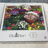 MB Big Ben 1000 Piece Flower Shop 20" by 27" Colorful Cardboard Jigsaw Puzzle