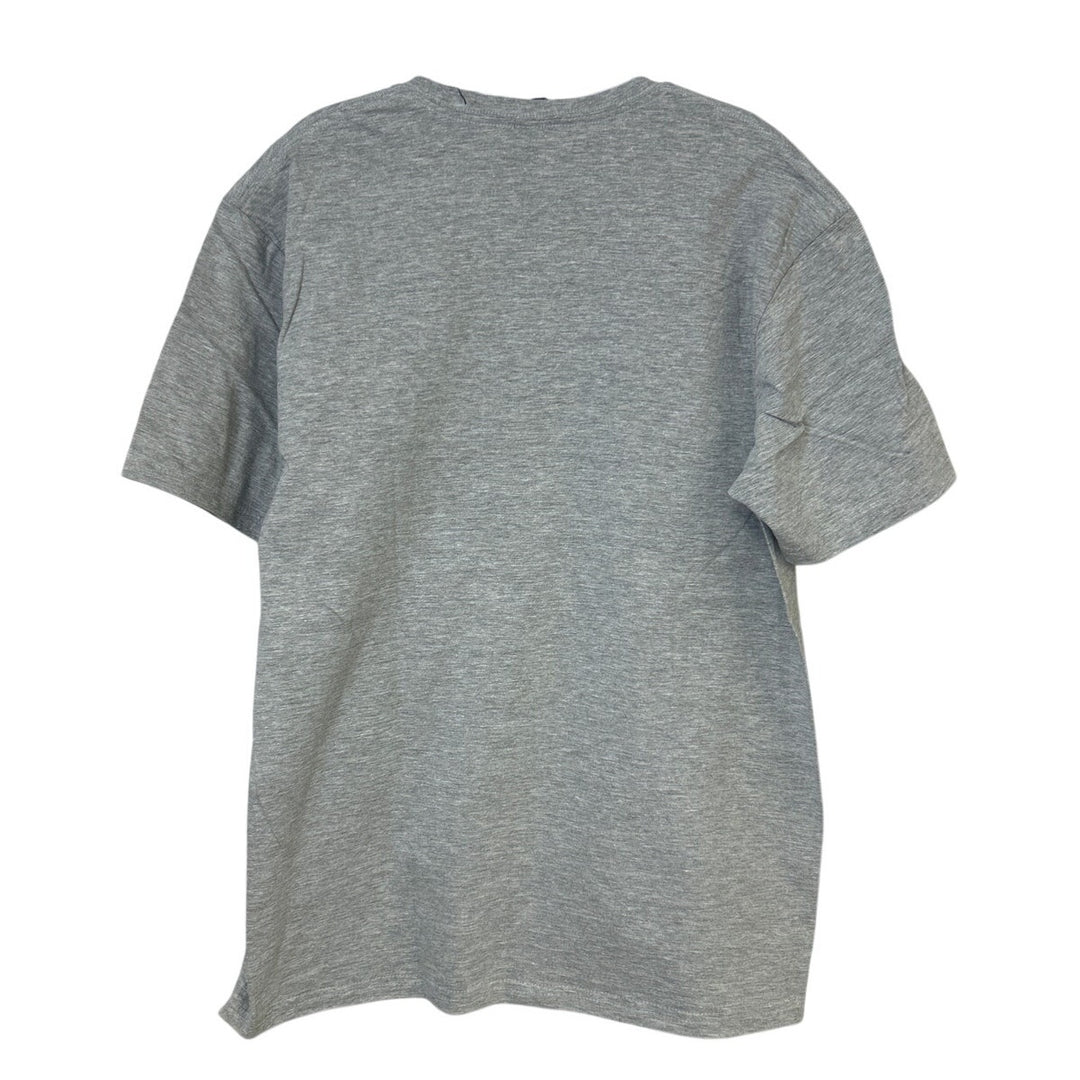 New Hand Printed Mens Large Gray Heathered Black Lab Dog Short Sleeve Tee Shirt