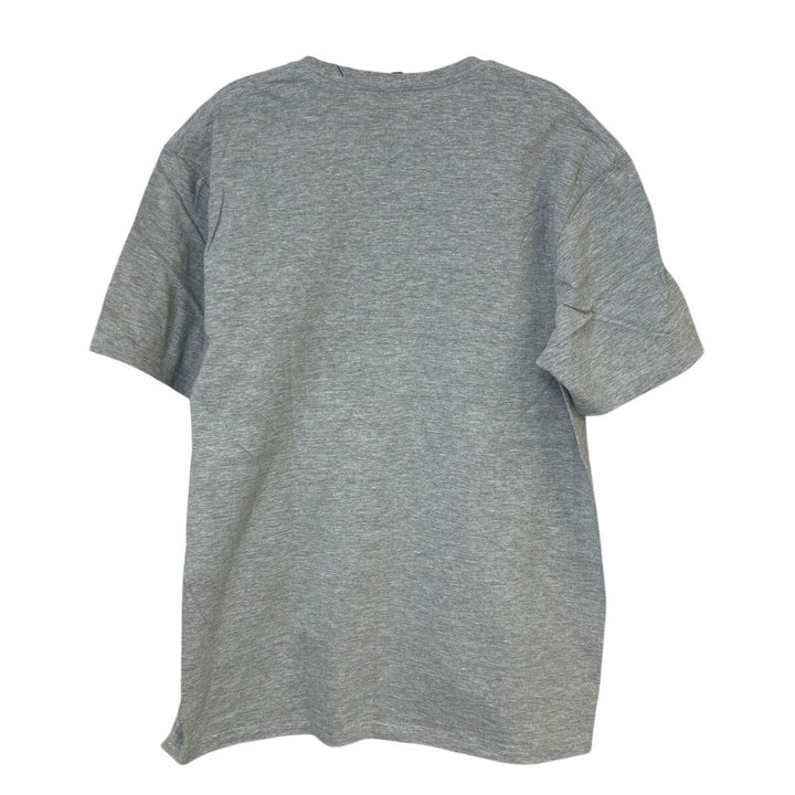 New Hand Printed Mens Large Gray Heathered Black Lab Dog Short Sleeve Tee Shirt