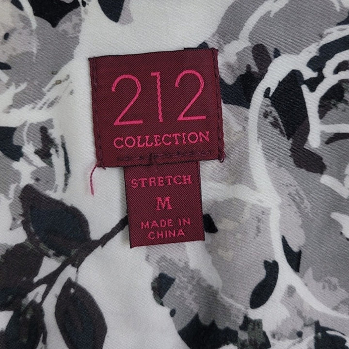212 Collection Womens Medium Stretch Cotton Floral Long Sleeve Button Up Shirt