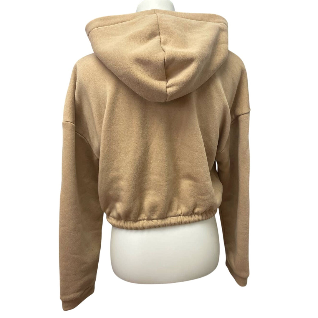 New Look Womens Large Long Sleeve Cotton Blend Cropped Sweatshirt Hoodie