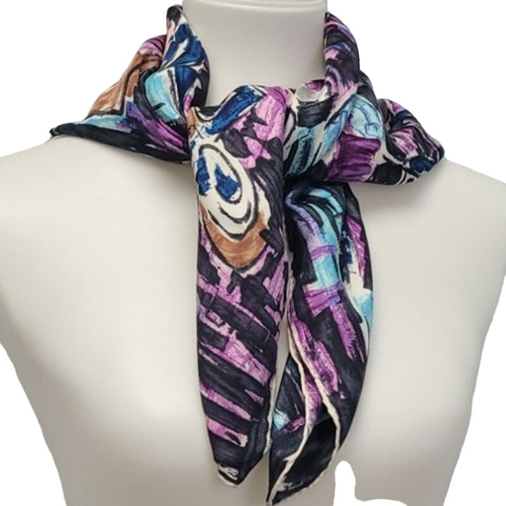 Vintage Artistic Dancing Women w Fans Abstract Art Fashion Scarf