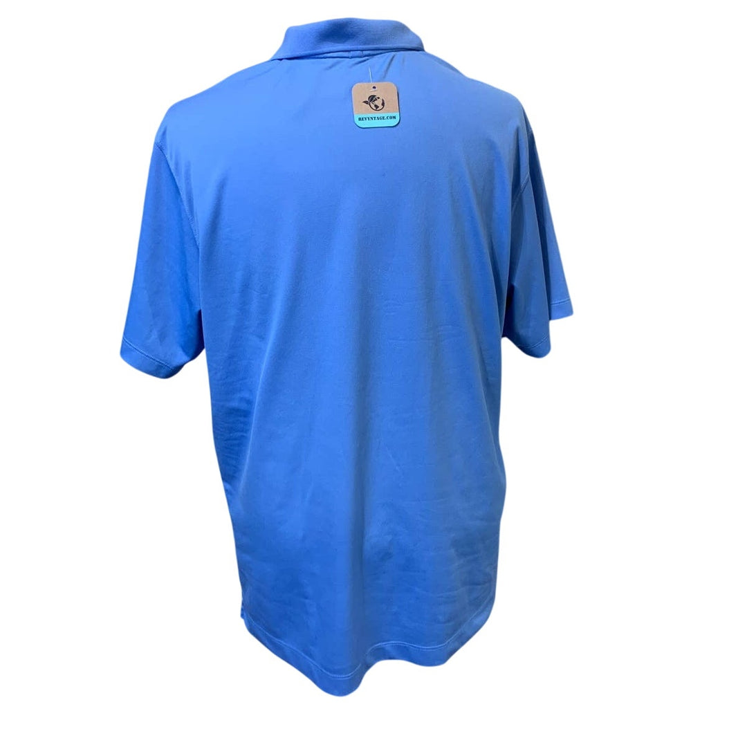 Upcycled Hand Printed Mens XL Nike Ukraine Flag Slava Ukraini Fundraiser Polo